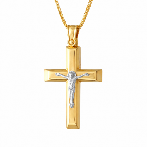 Ανδρικός Σταυρός Χρυσός 9κ 